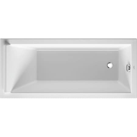 Duravit 63 in L, 27.5 in W, Acrylic, Right 700333000000090